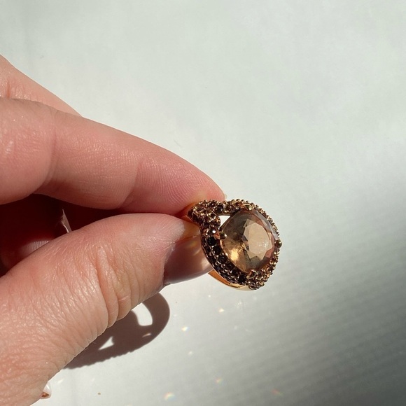 Swarovski Jewelry - Swarovski champagne color crystal cocktail ring